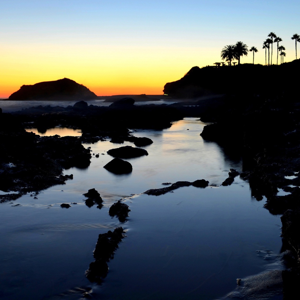 Закат в лагуне