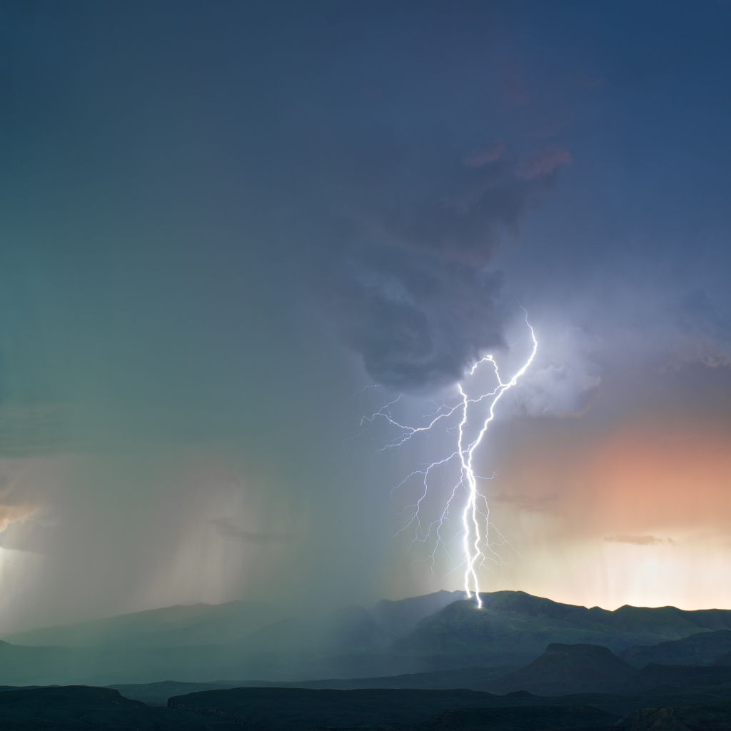 Закат во время грозы