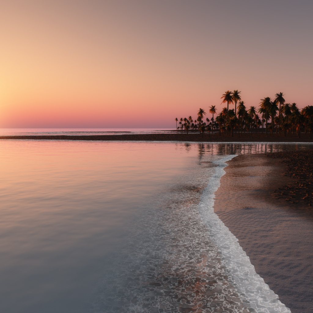 Закат на тропическом побережье