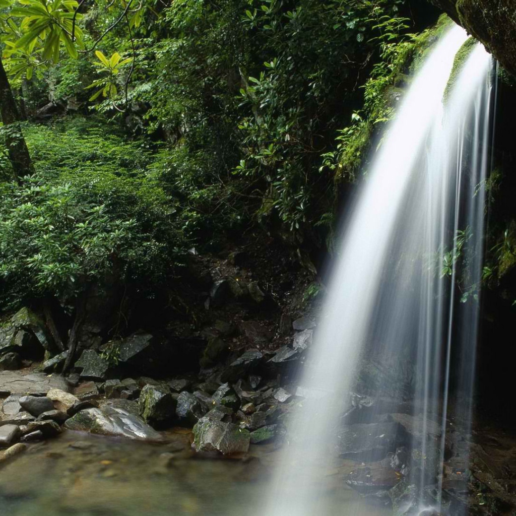 Струи воды водопада