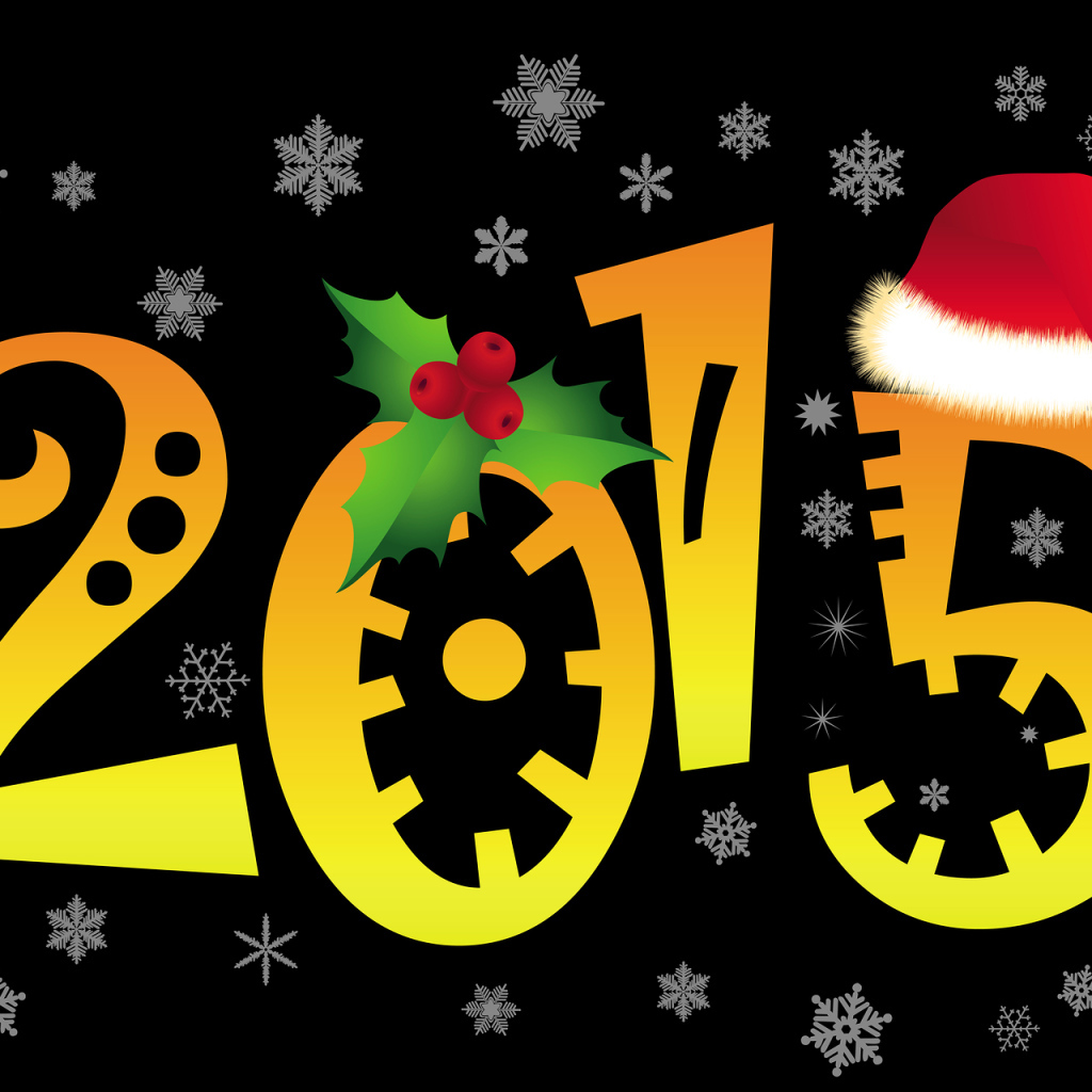 2015 на черном фоне