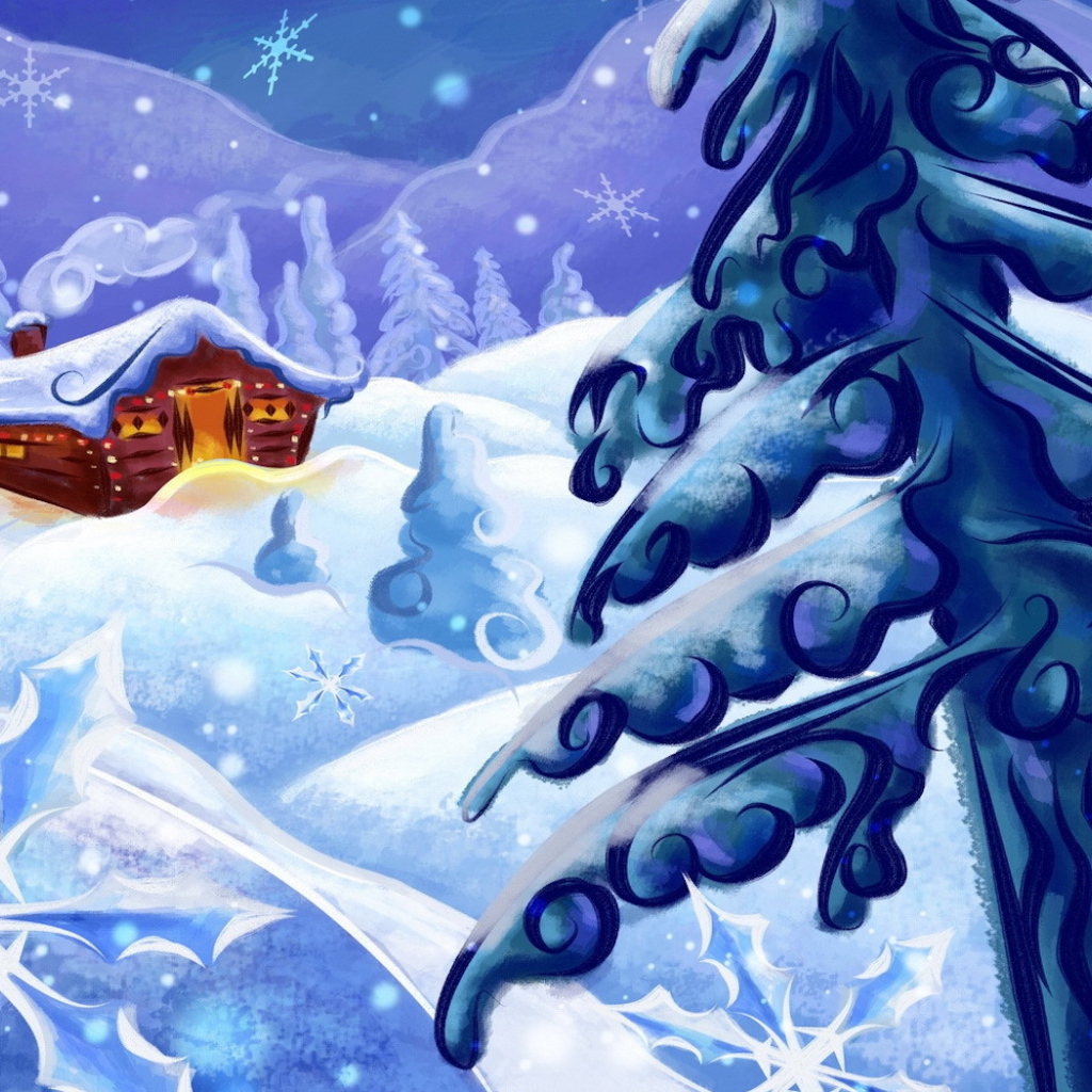 Маленький дом в Новогоднюю ночь