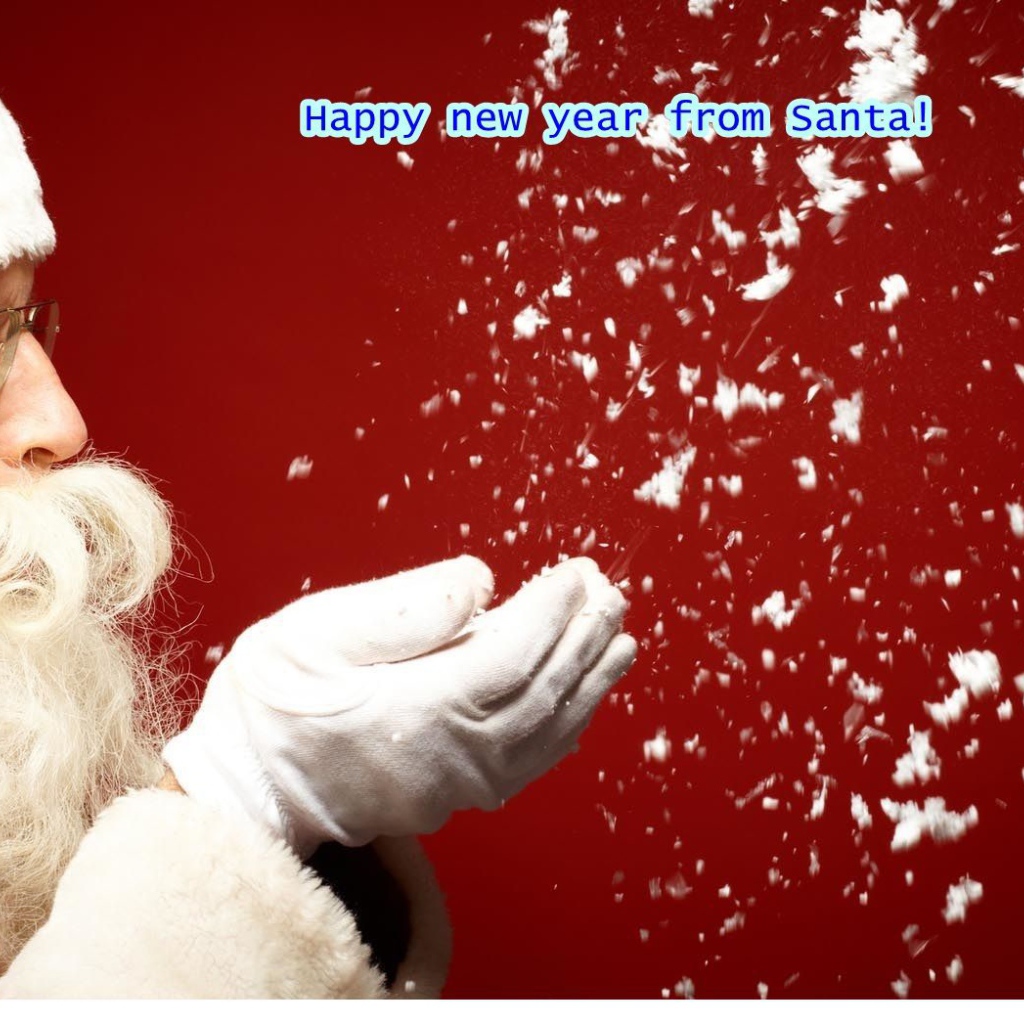 Санта желает Счастливого Нового года
