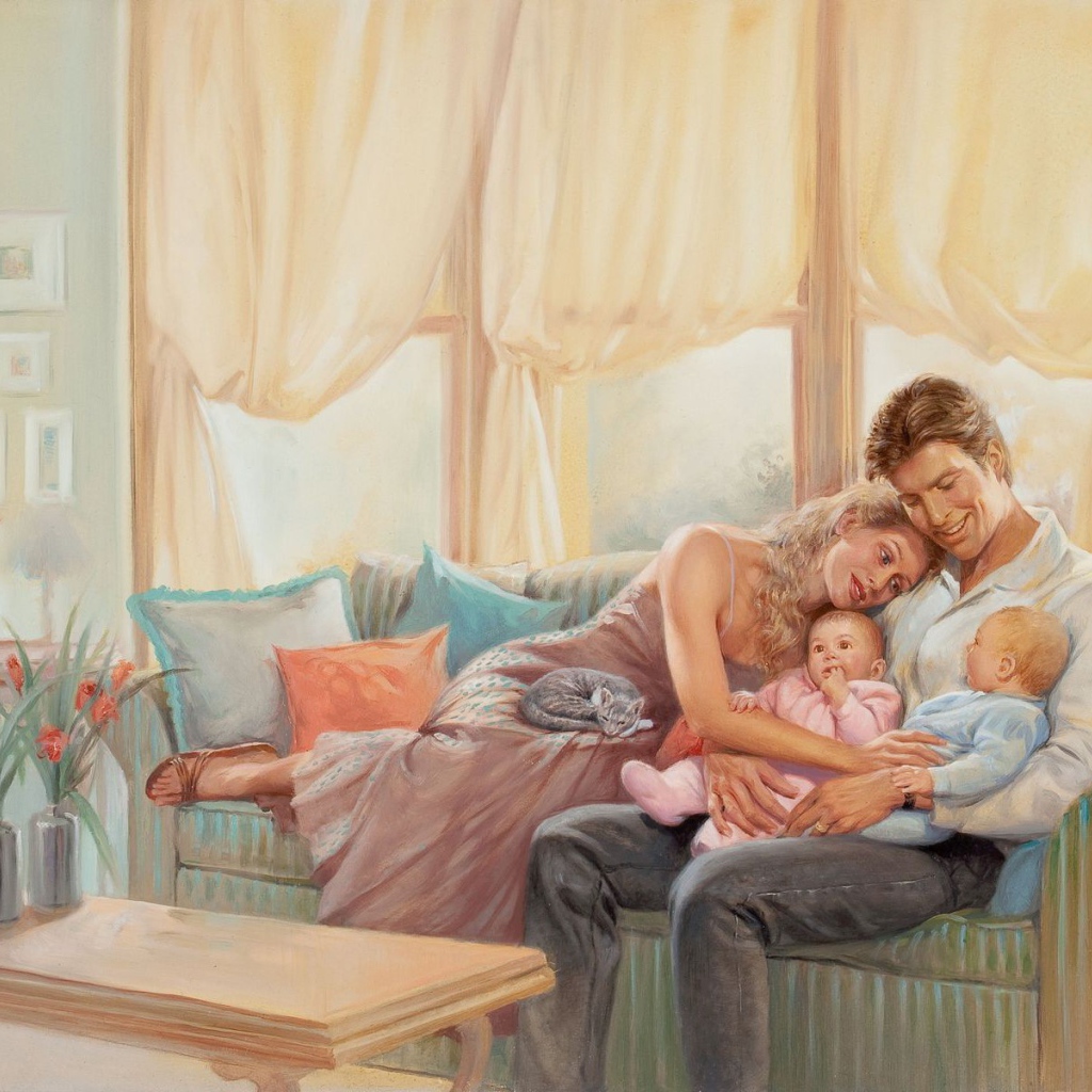 Семья с близнецами