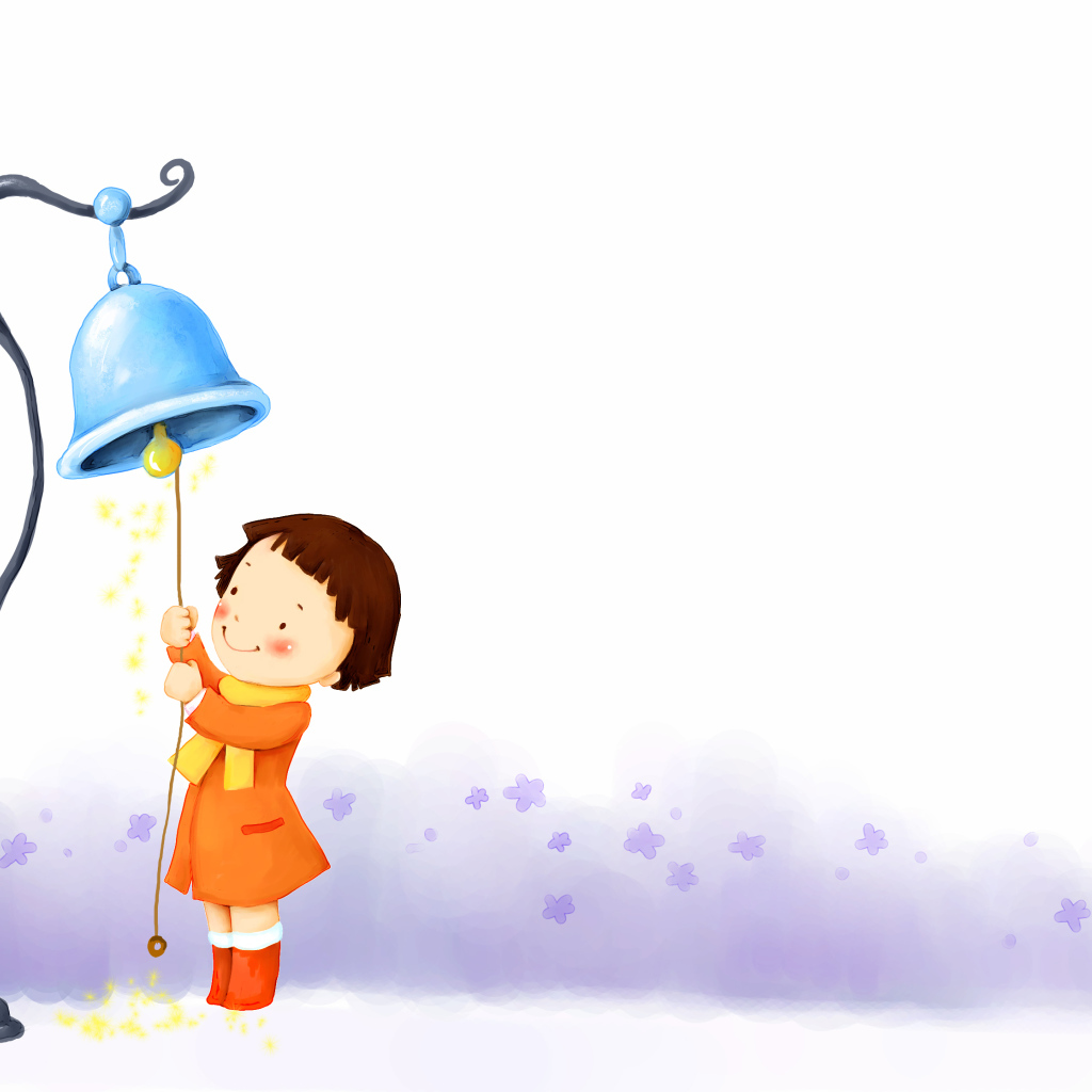 Девочка с колокольчиком