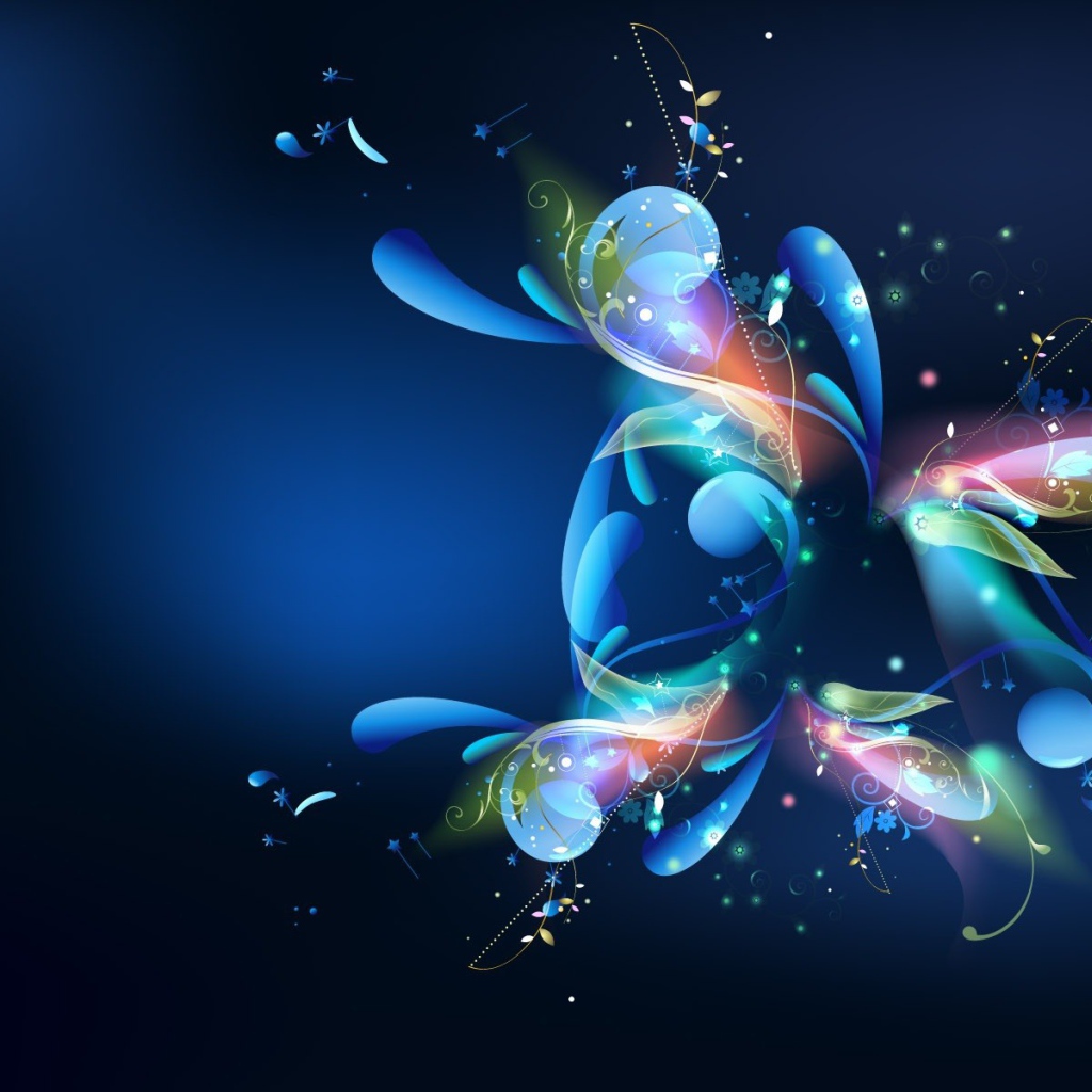 Абстрактный рисунок на синем фоне