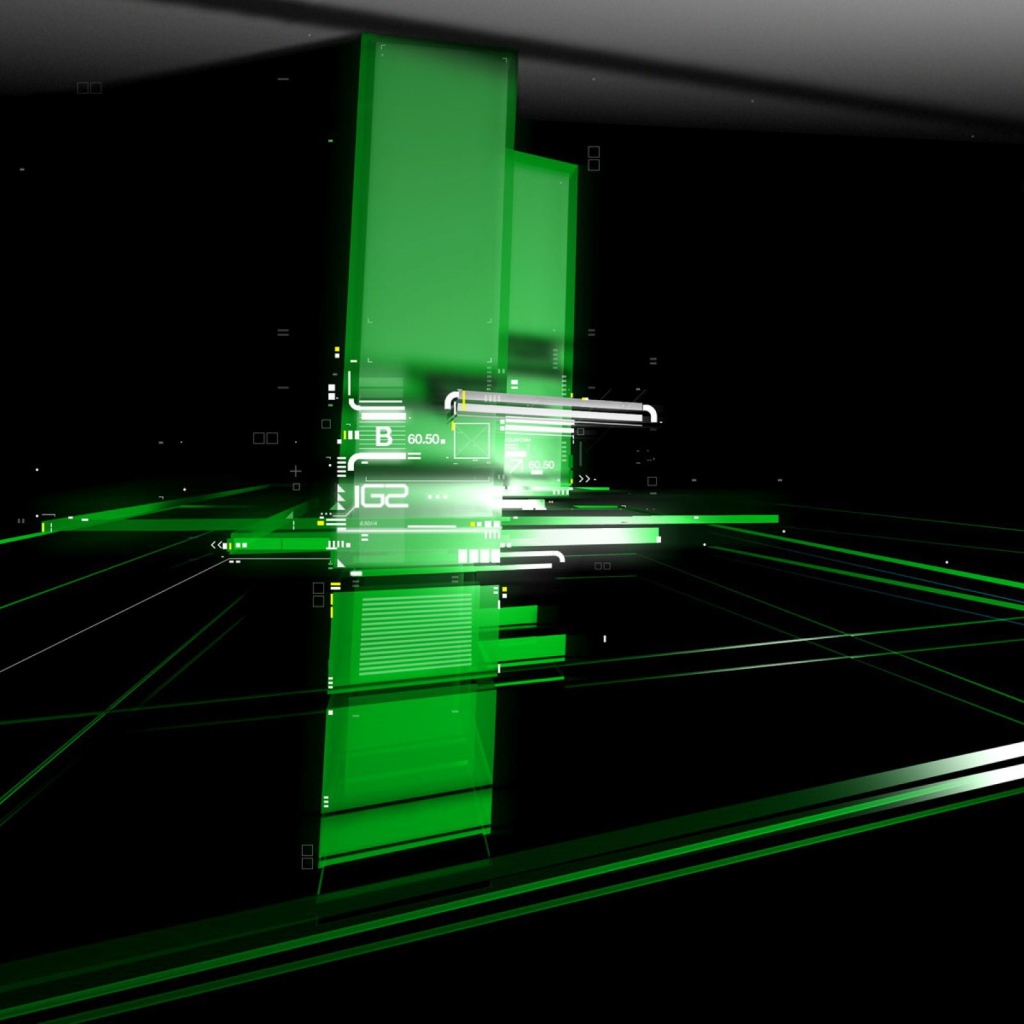 Абстрактные зеленые линии