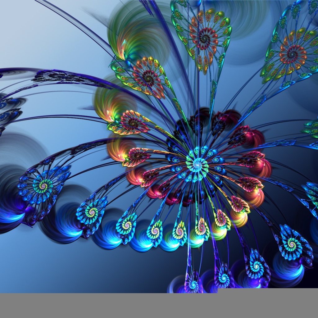 Абстрактные перья павлина