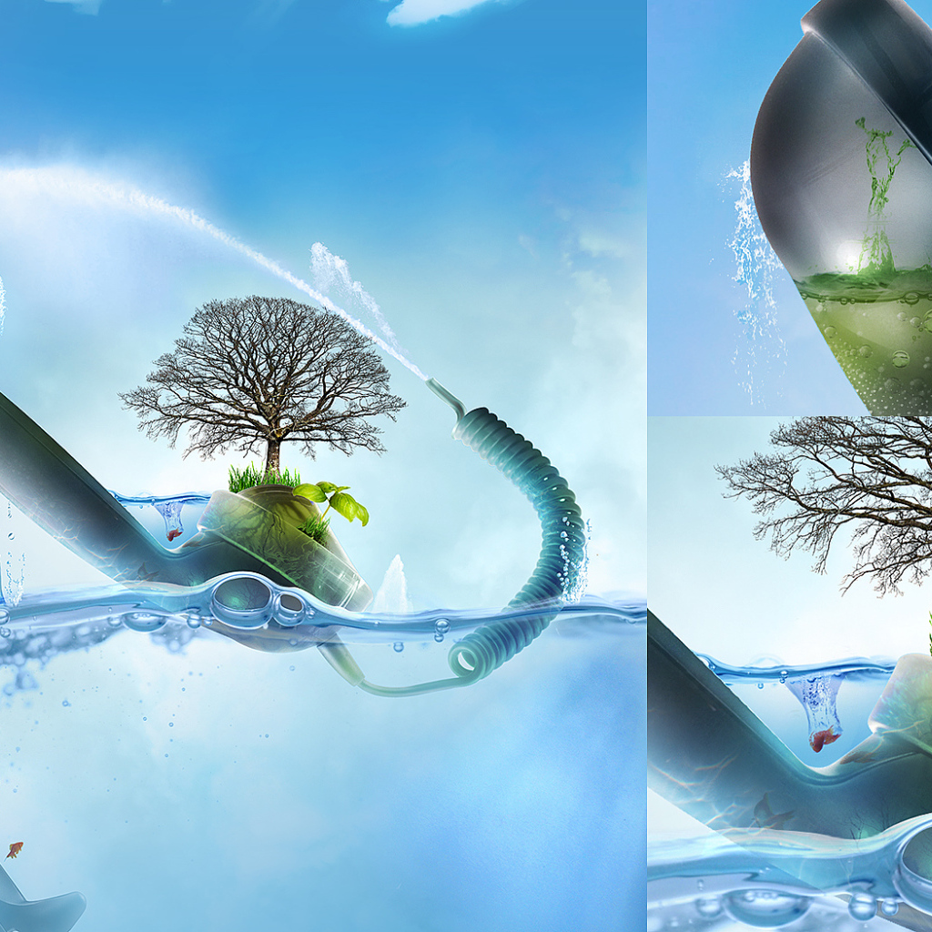 Абстракция с телефонной трубкой