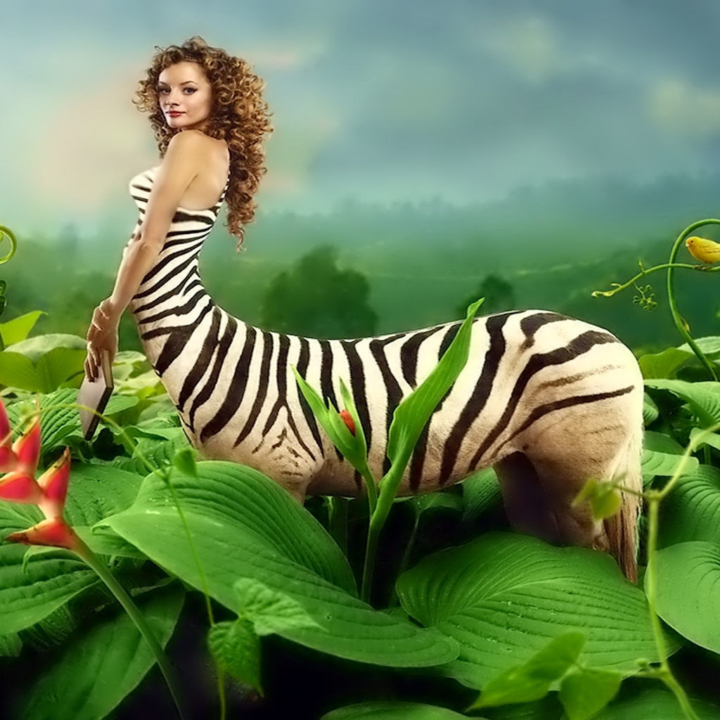 Девушка зебра