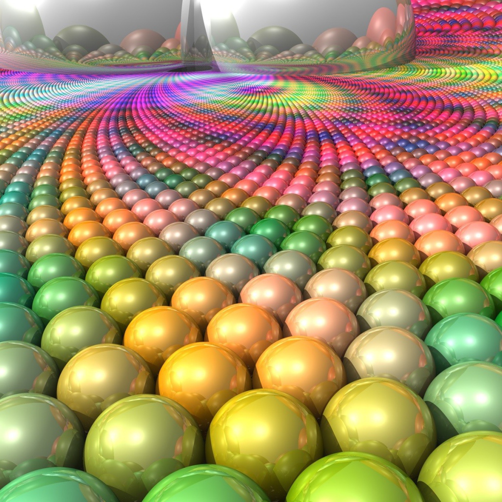 Абстракция из разноцветных шаров