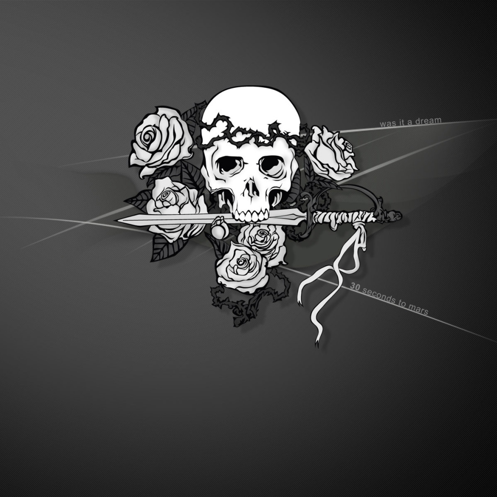 Череп и розы