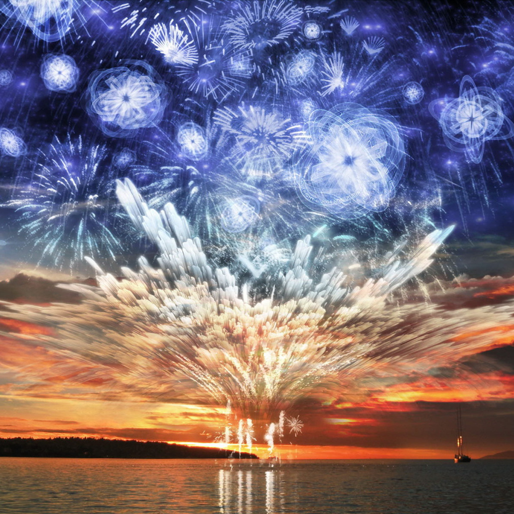 Фейерверк на небе