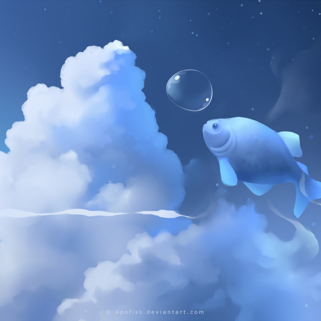 Рыба в облаках