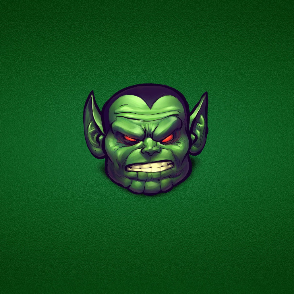 Маска на зеленом фоне