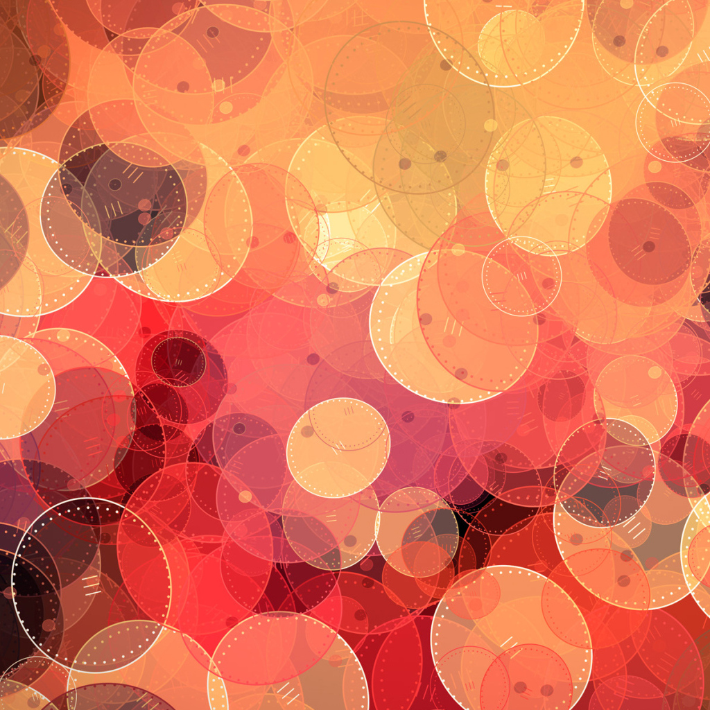 Красные и оранжевые круги
