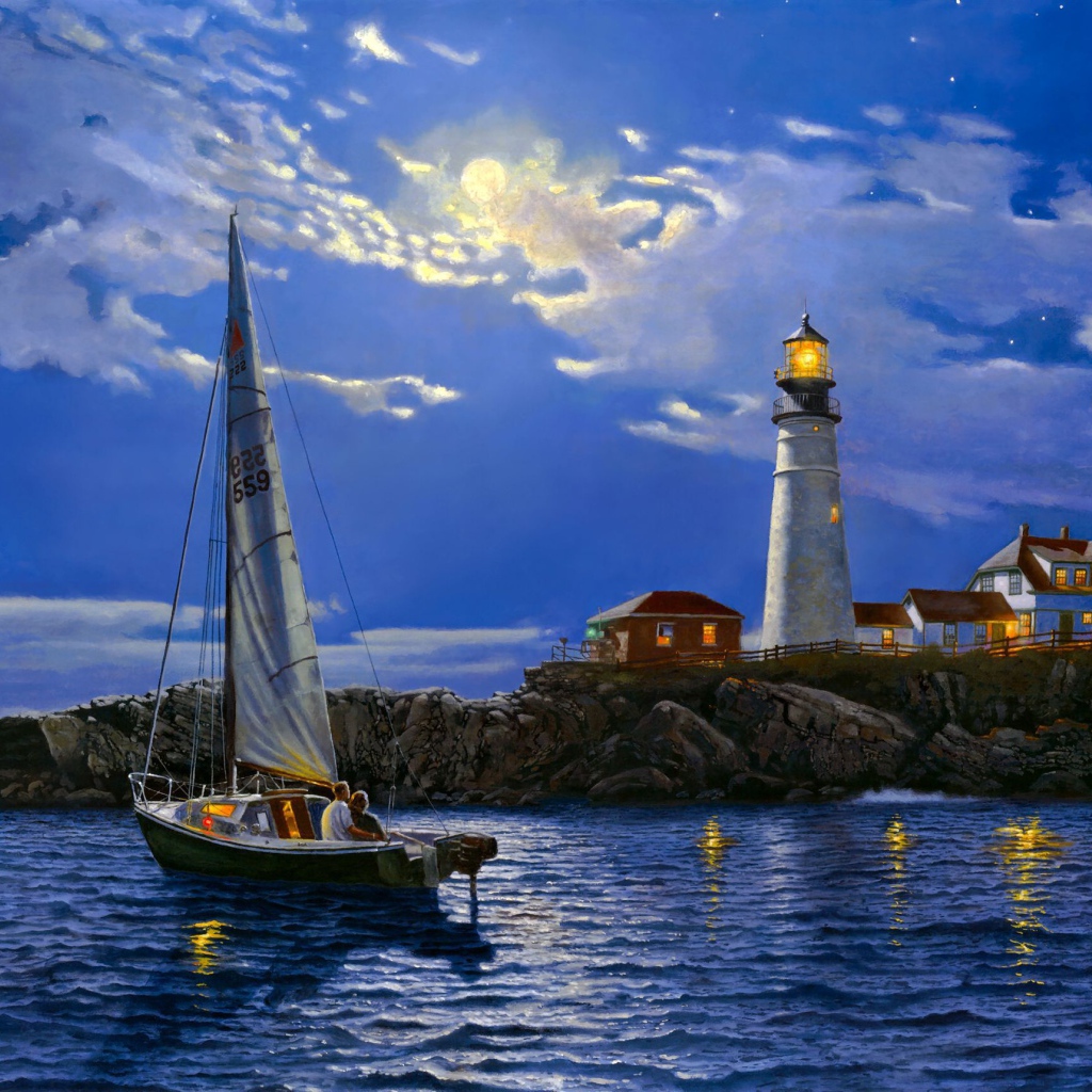 Милая пара на яхте