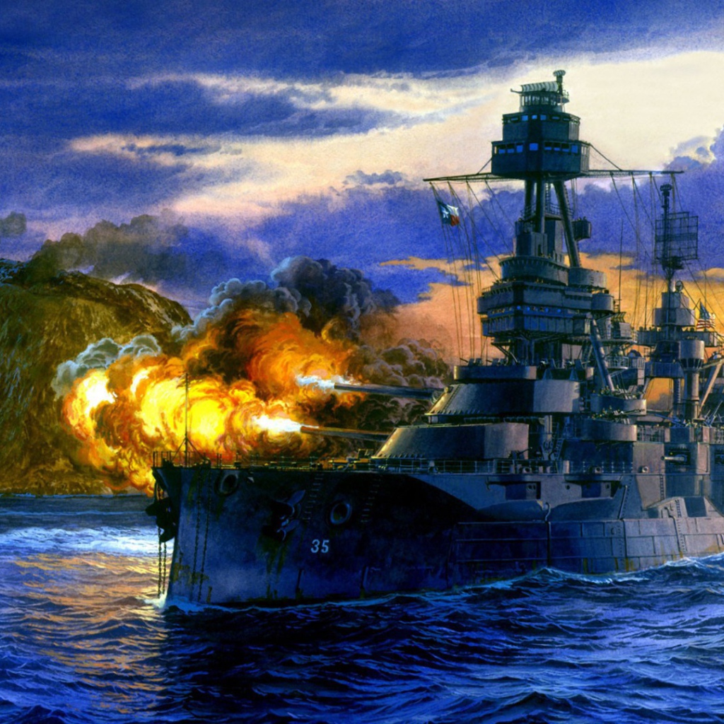 Корабль на закате