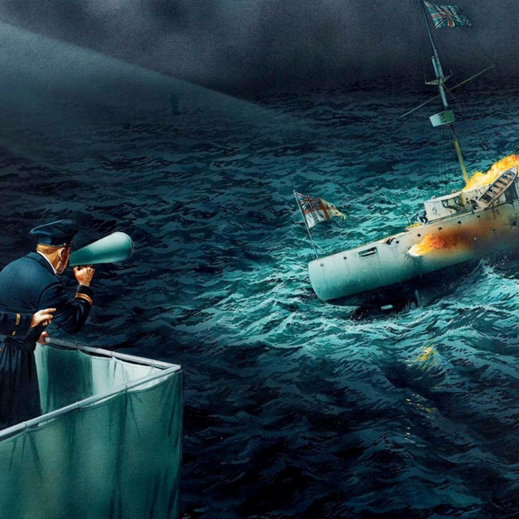 Tонущий корабль с флагом