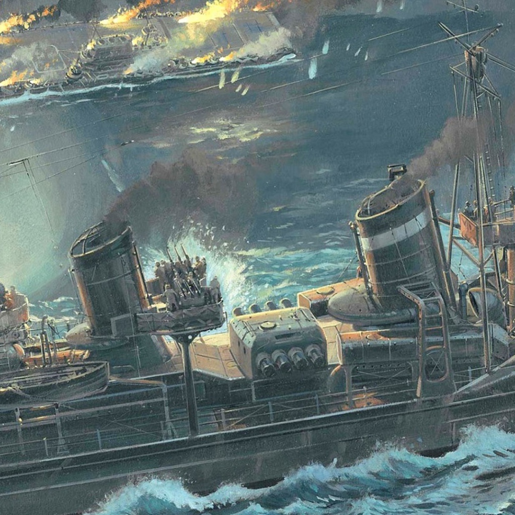 Шторм и военные корабли