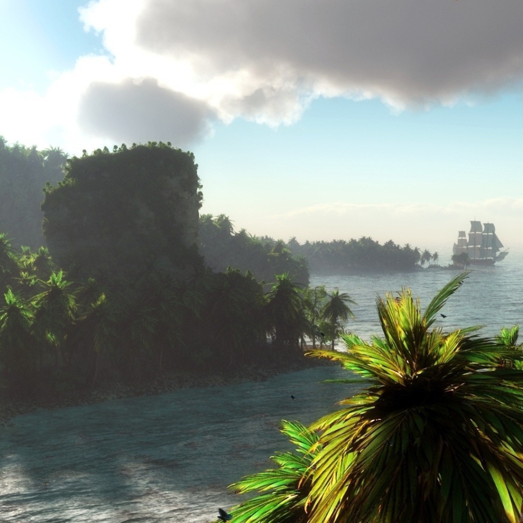 Корабль подходит к берегу