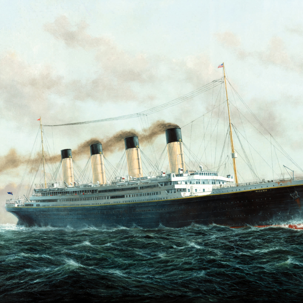 Титаник в бурном море