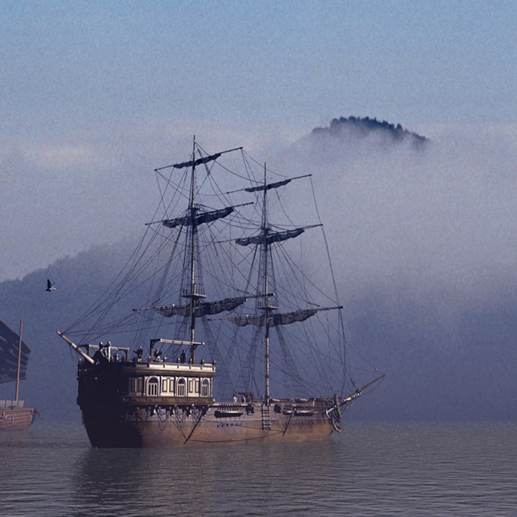 Парусники в тумане