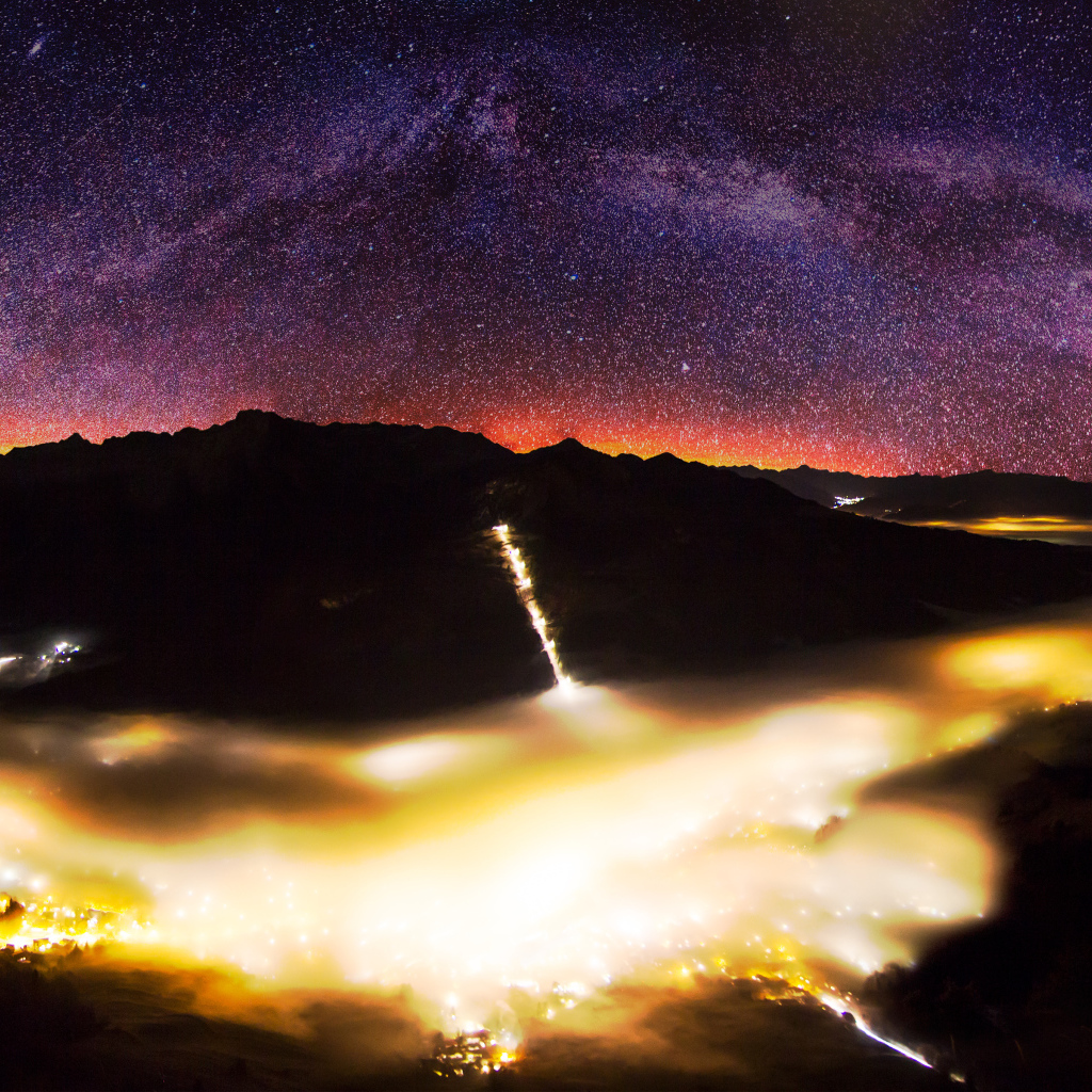 Красота космоса с планеты Земля