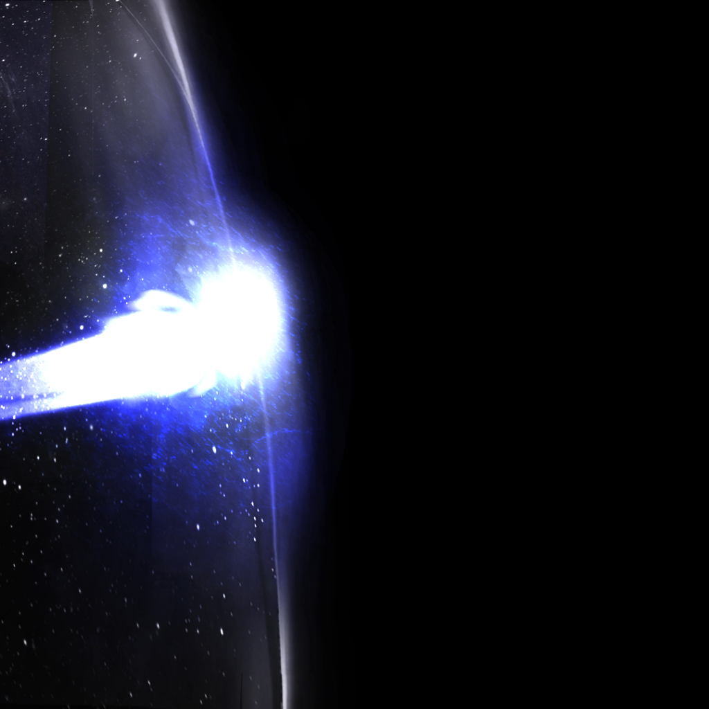 Полет кометы в космосе