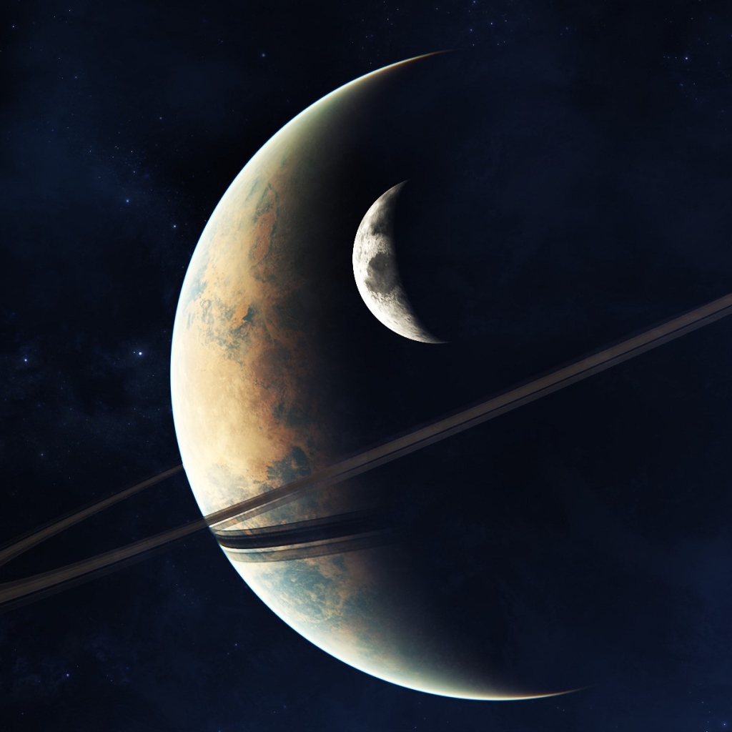 Гигантская планета со спутниками