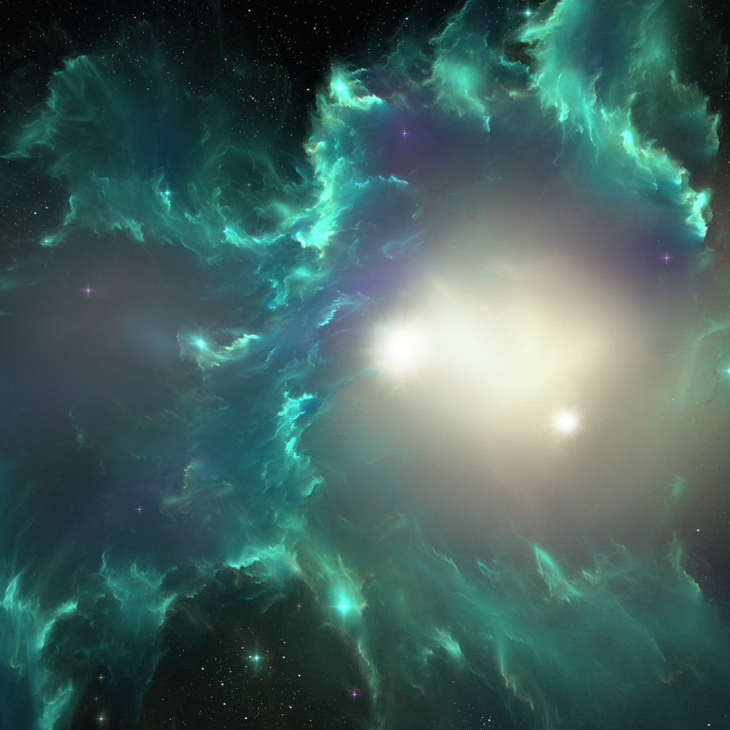 Зеленая огненная туманность