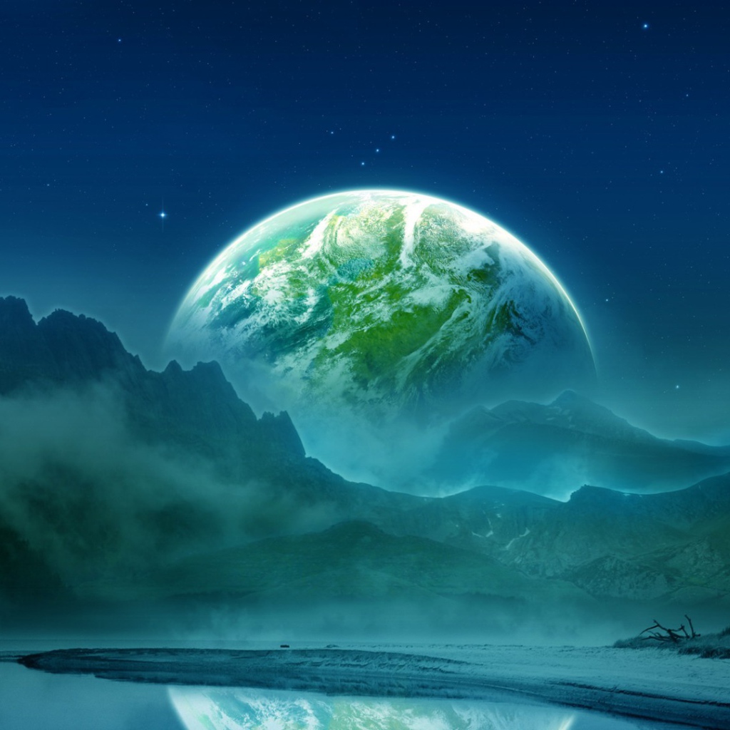 Aйсберги около планеты