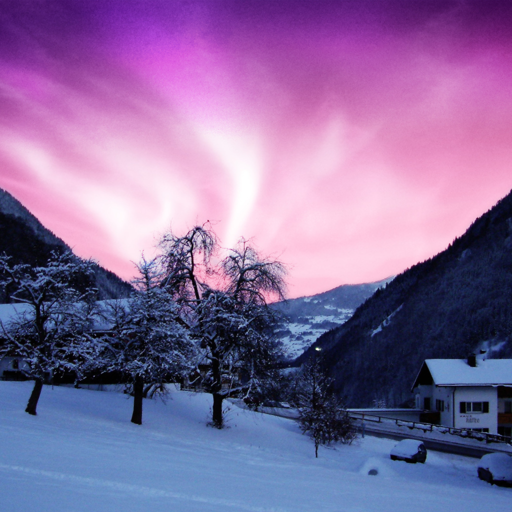 Северное сияние на Аляске