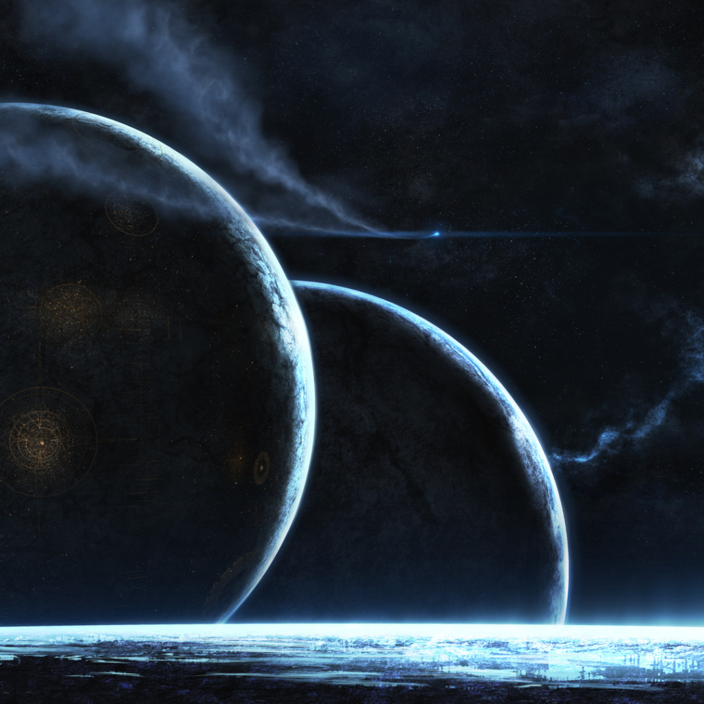 Планеты и туманность