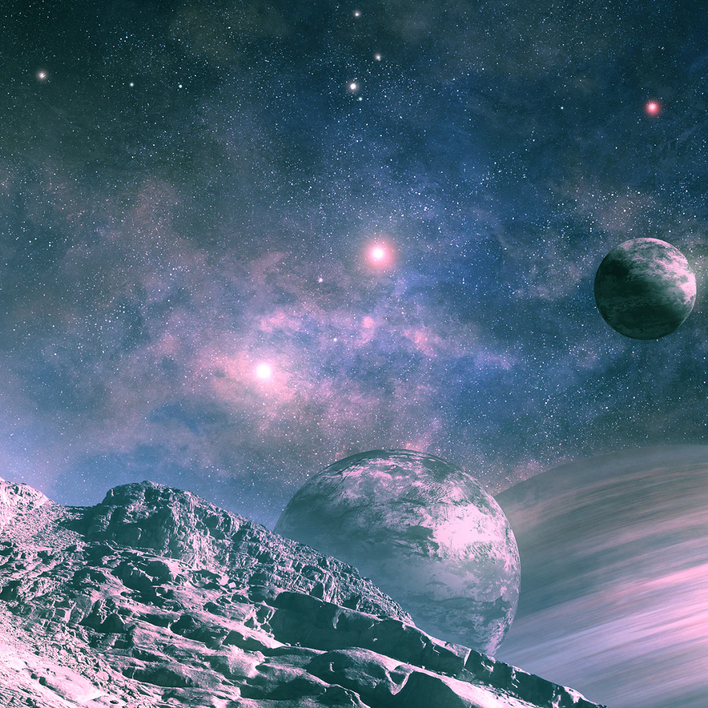 Ландшафт спутника планеты