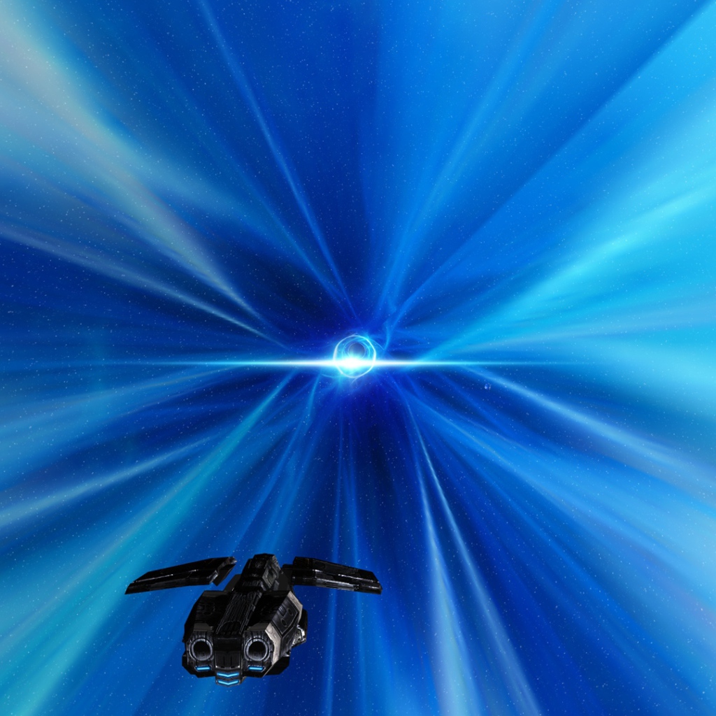 Космический корабль в гипер пространстве