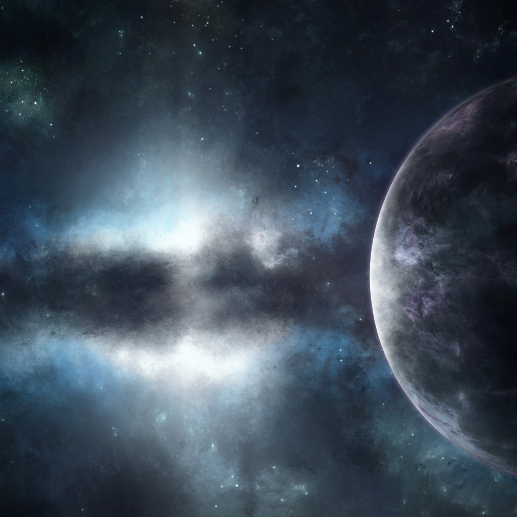 Две планеты и космическое свечение