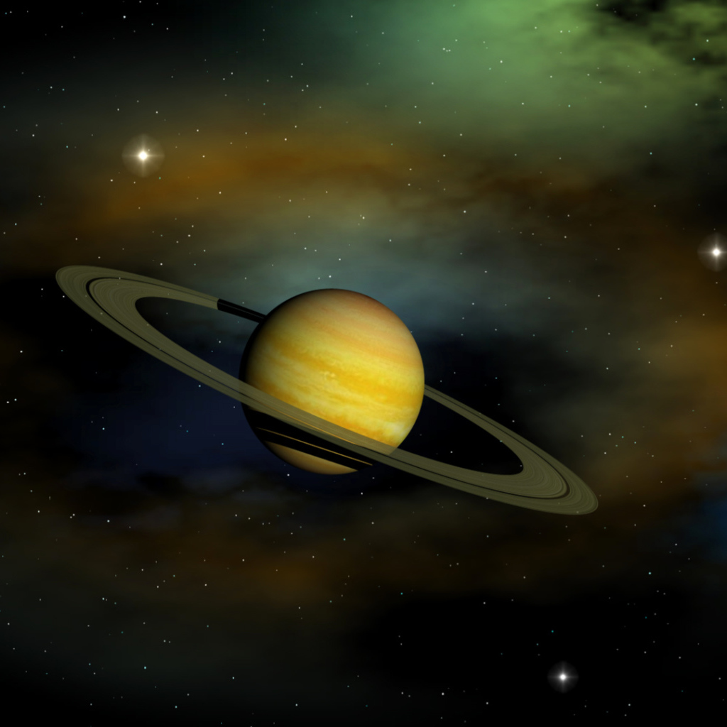 Жёлтая планета с кольцом