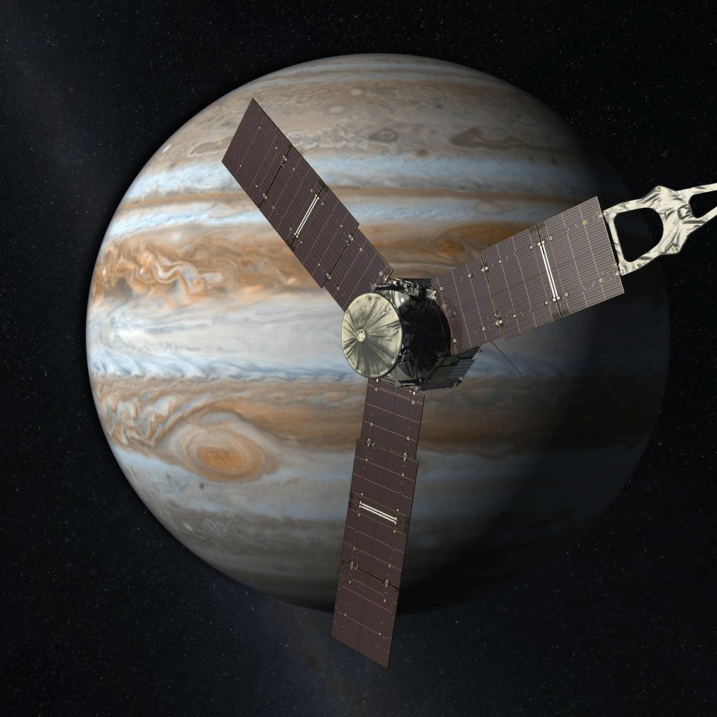 Космический корабль у Юпитера
