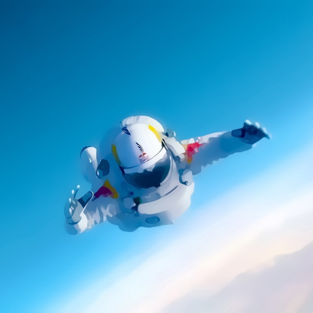 Астронавт падает на землю