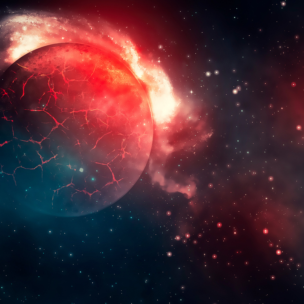 Трещины на поверхности планеты