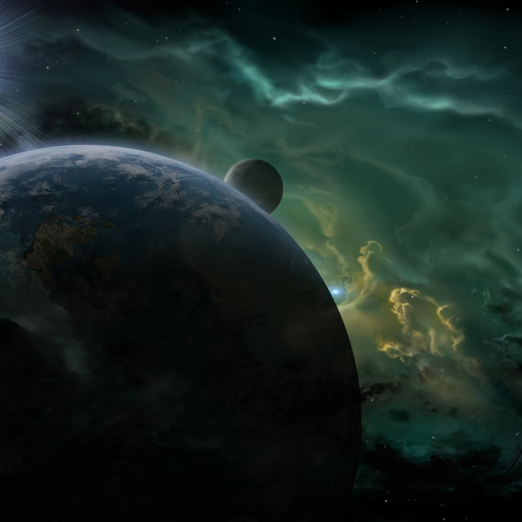 Планета в солнечном свете