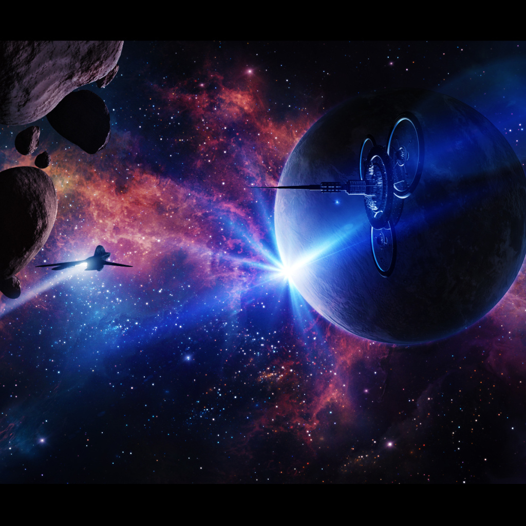 Космические корабли среди астероидов