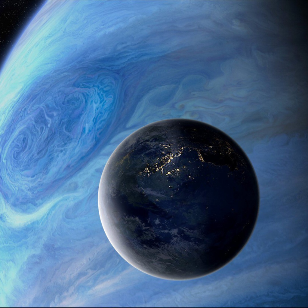 Огни городов на планете