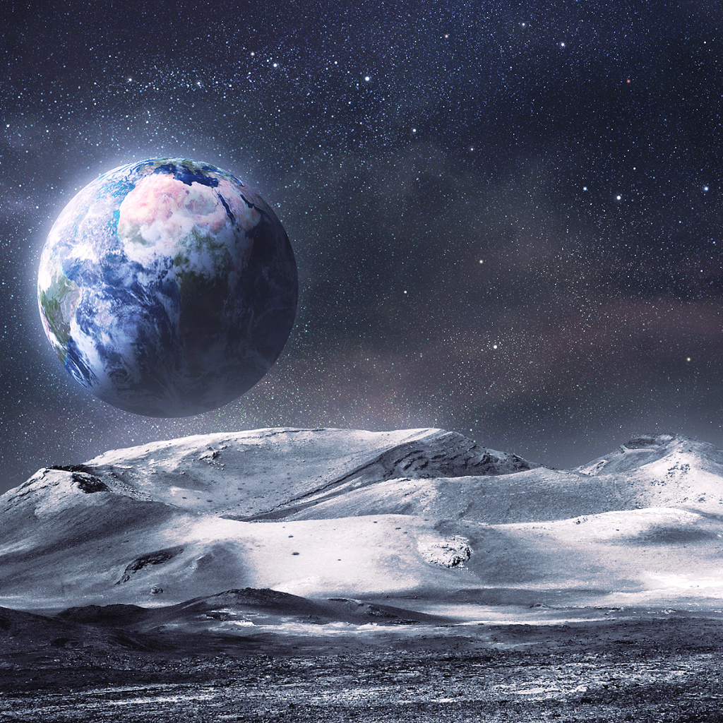 Вид на землю с луны