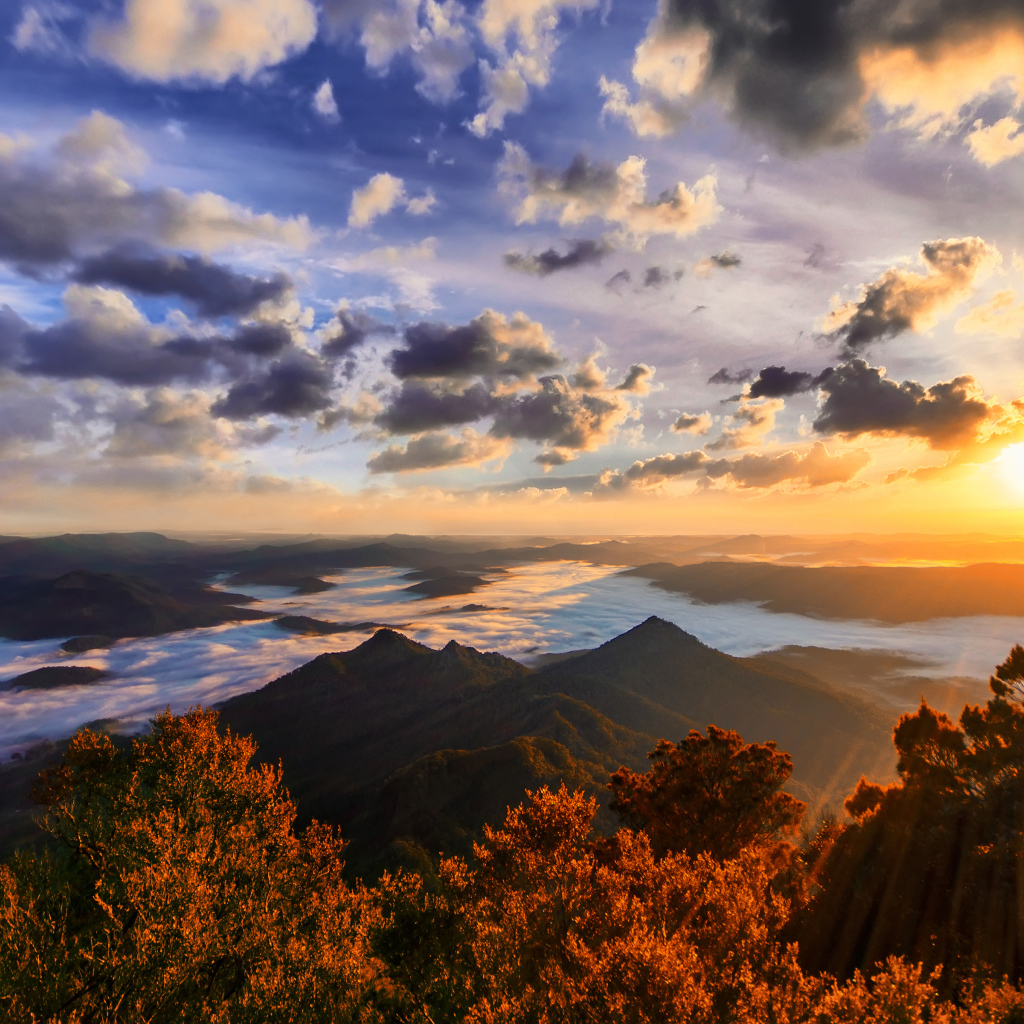 Прекрасный вид в направлении Голд-Кост, Австралия