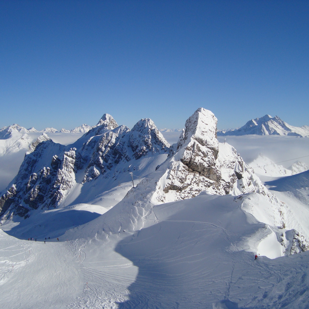 Альпы на горнолыжном курорте Сант Антон, Австрия