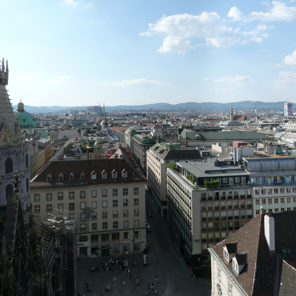 Городские улицы в городе Вена, Австрия