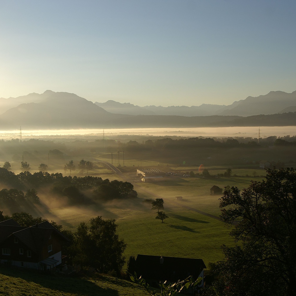 Рассвет на курорте Лиенц, Австрия