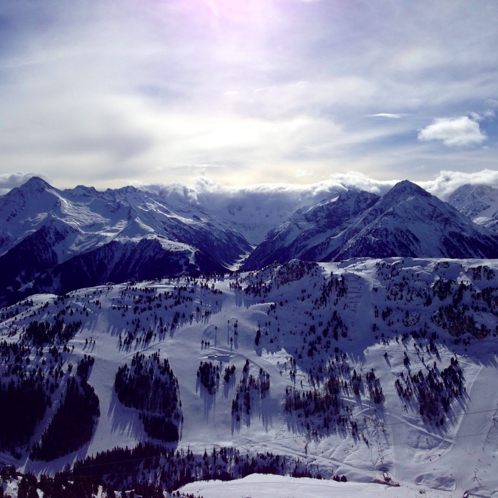 Горы на горнолыжном курорте Майрхофен, Австрия